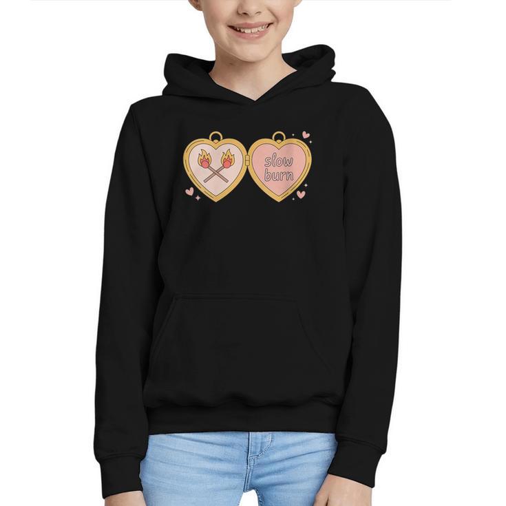 Slow Burn Romance Book Lover Tee Graphic Youth Hoodie