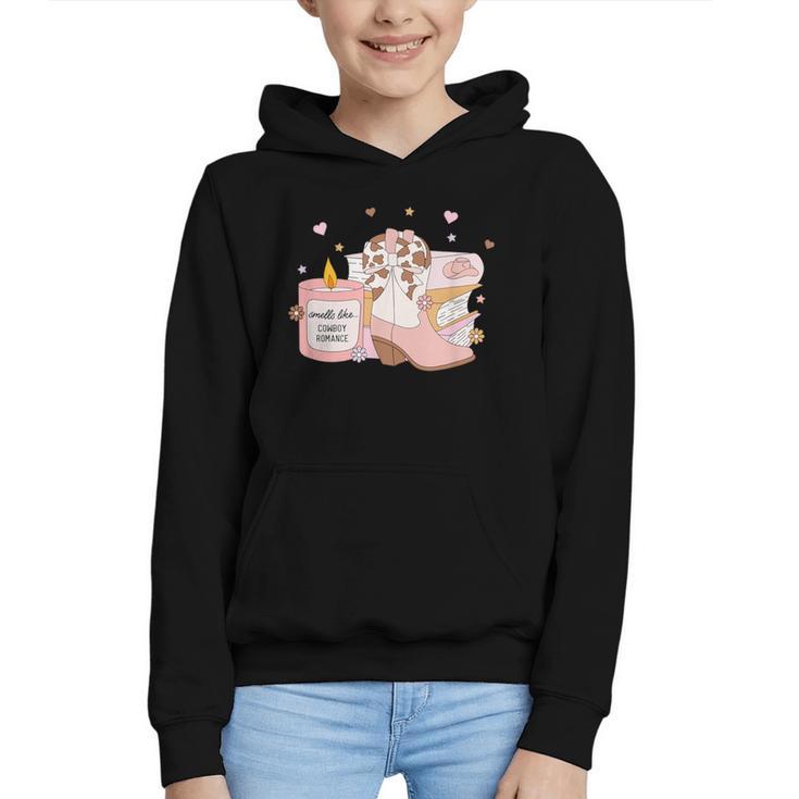 Smells Like Cowboy Romance Book Lover Graphic Youth Hoodie