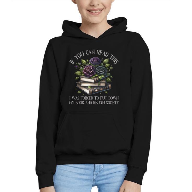 Spicy Books Put Down My Book Dark Romance Merch Bookish Graphic Youth Hoodie