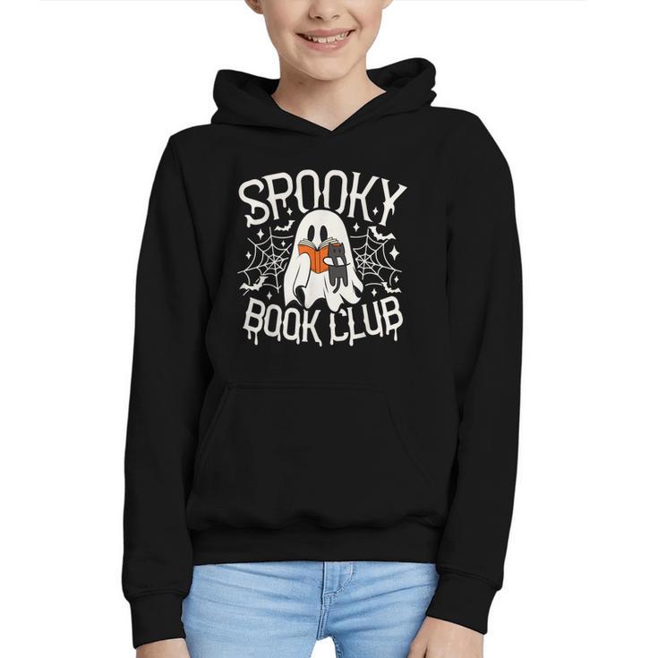 Spooky Book Club Cute Ghost Reading Book Halloween Costume Graphic Youth Hoodie