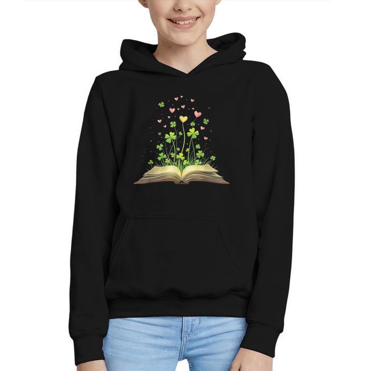 St Patricks Day Book Lover Librarian Core Shamrock Author Graphic Youth Hoodie