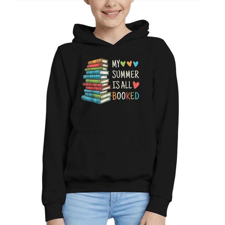 My Summer Is All Booked Book Reading Book Lover Graphic Youth Hoodie