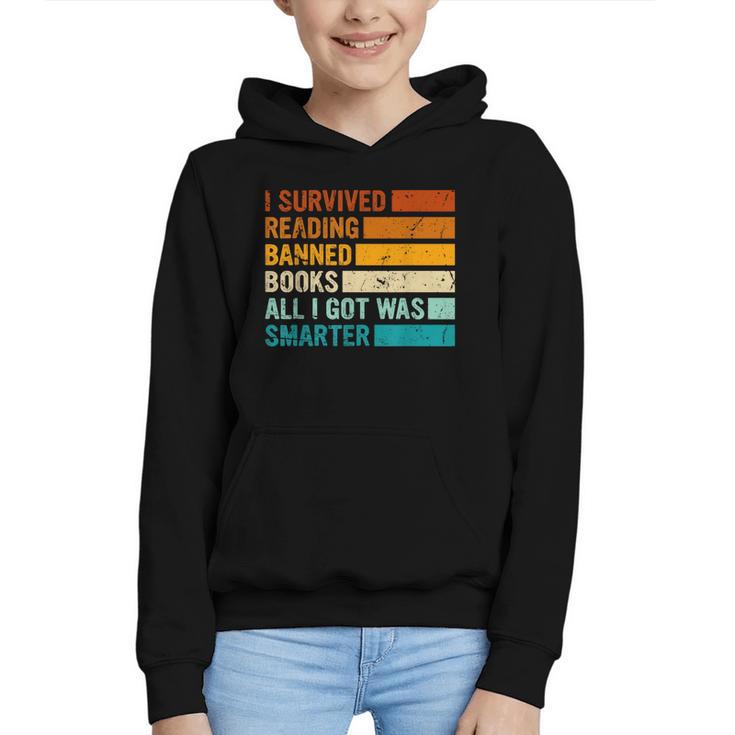 I Survived Reading Banned Books All I Got Was Smarter Graphic Youth Hoodie