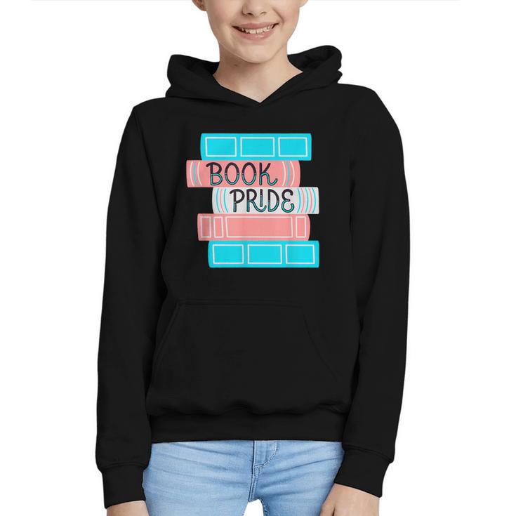 Threadless Grey Sky Chai Trans Book Pride Graphic Graphic Youth Hoodie