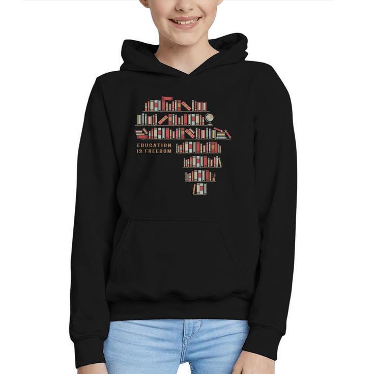 History Book Education Is Freedom Graphic Youth Hoodie