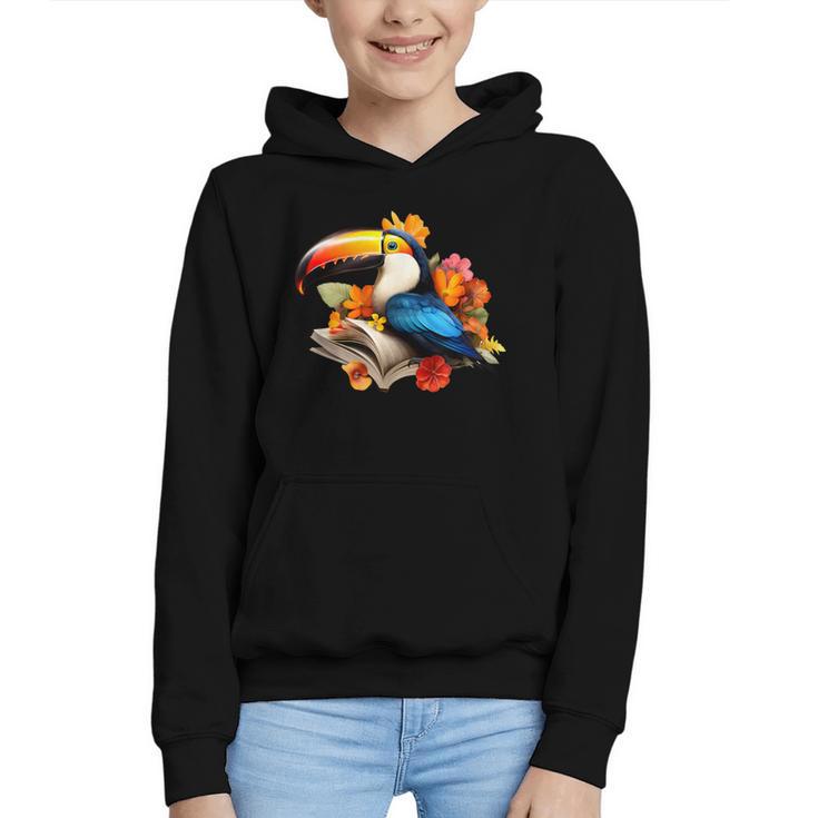 Toucan Reading Book Graphic Youth Hoodie
