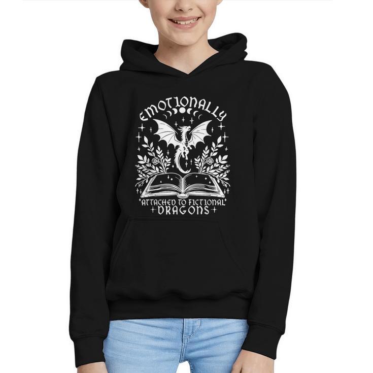 Women Dragons Bookish Fantasy Book Club Book Lover Reader Graphic Youth Hoodie