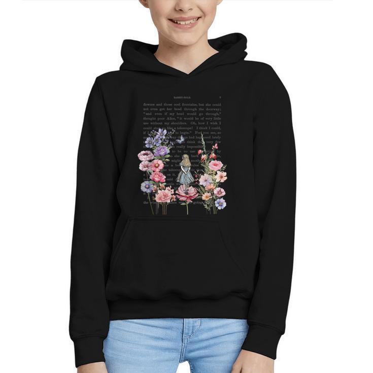 Wonderland Garden & Vintage Textbook Graphic Youth Hoodie