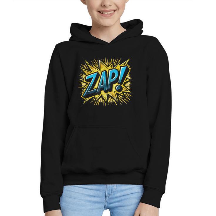 ZAP Comic Book Retro Artwork – Cartoon Collector Graphic Youth Hoodie
