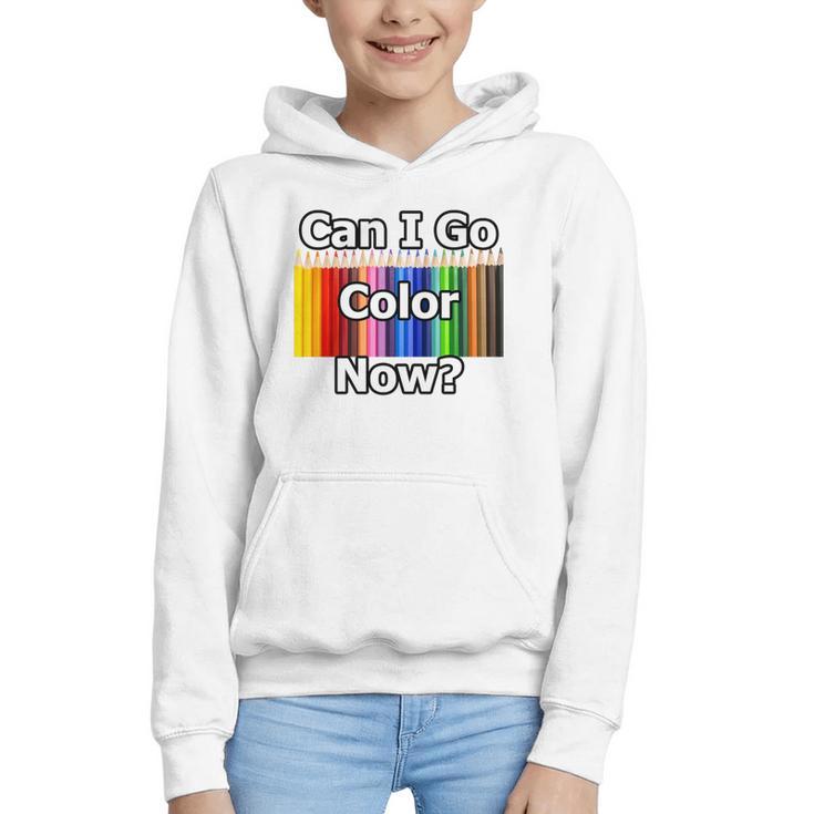 Adult Coloring Book Can I Go Color Now Women Men Adults Premium Tri-Blend Graphic Youth Hoodie