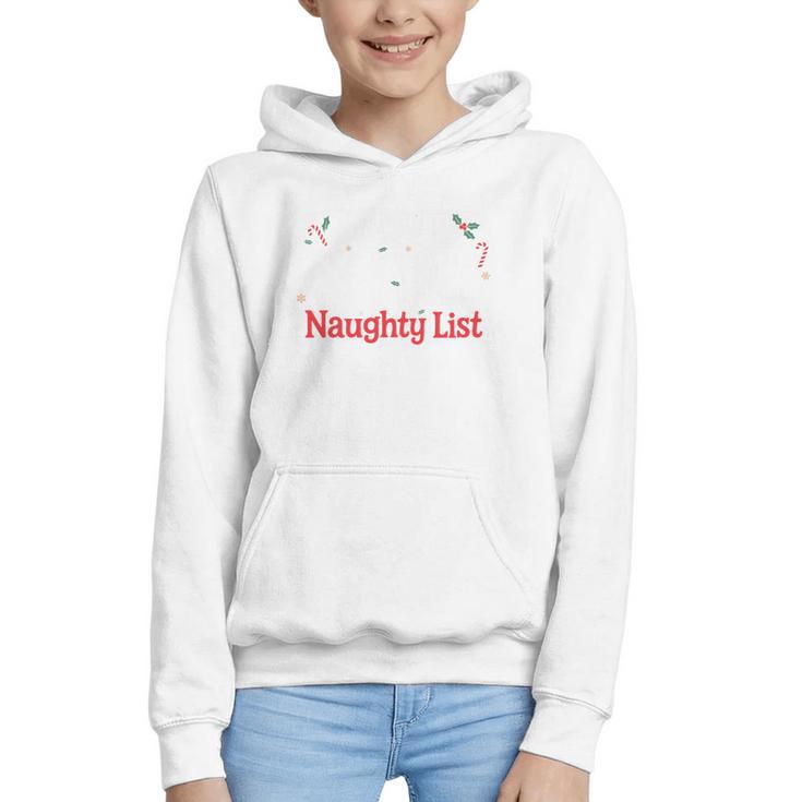 My Book Preference Naughty List Readers Christmas Joke Graphic Youth Hoodie