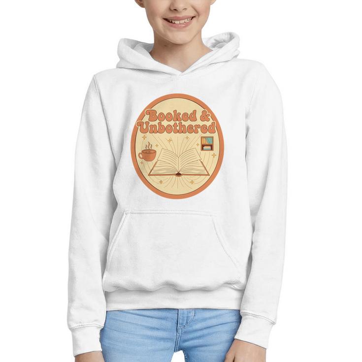 Booked & Unbothered Book Lover Tee Graphic Youth Hoodie