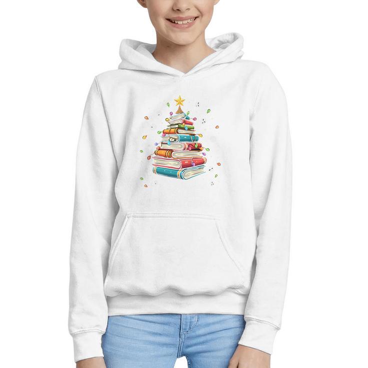 All Booked For Christmas Book Christmas Book Lover Librarian Graphic Youth Hoodie