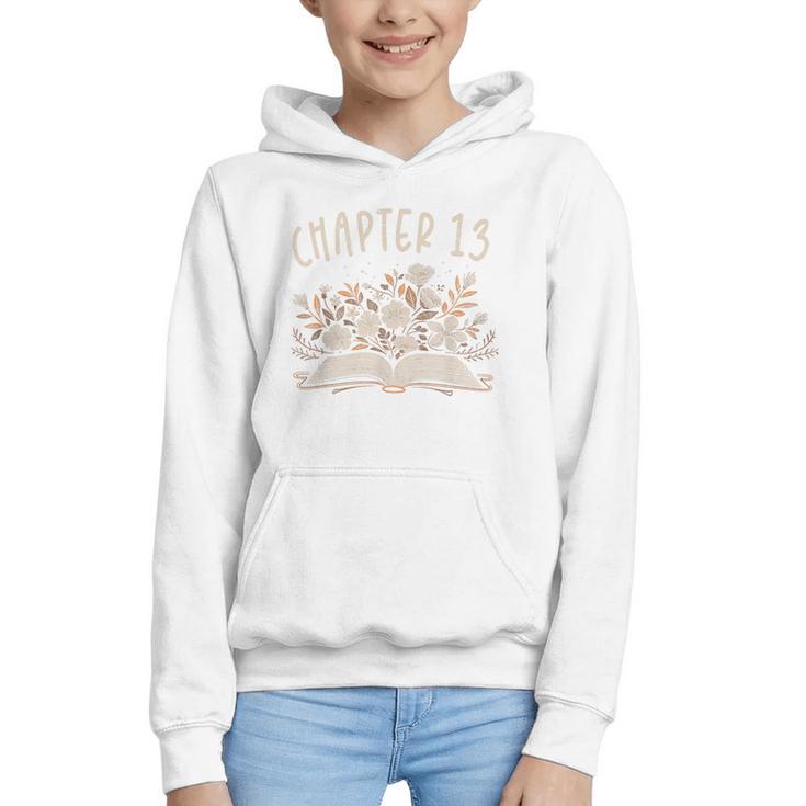 Chapter 13th Birthday Bookworm 13 Years Old For Book Lovers Graphic Youth Hoodie