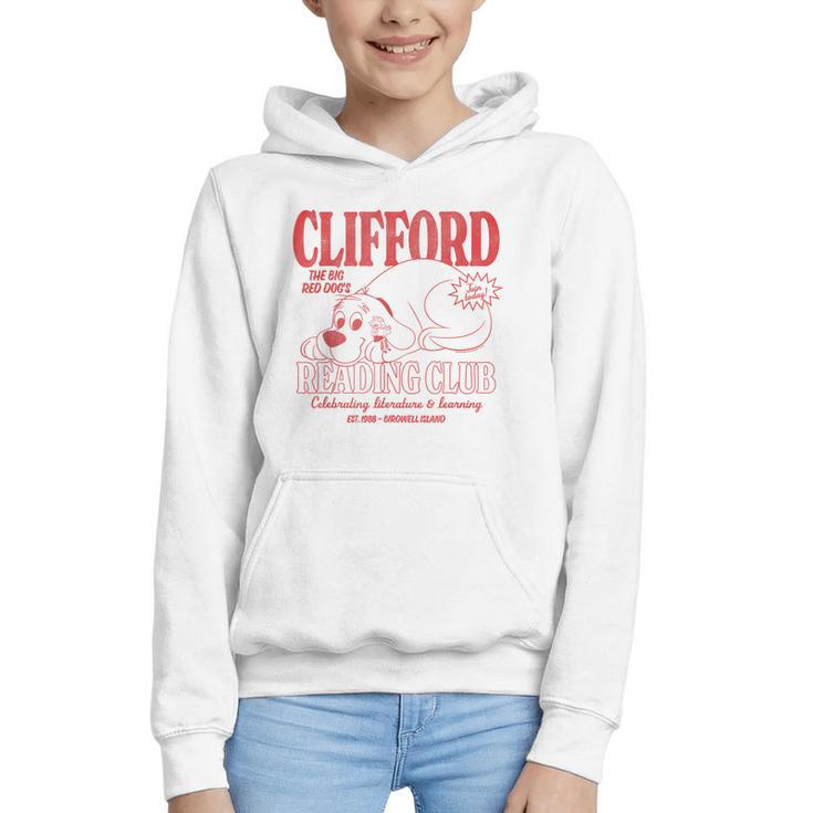 Clifford The Big Red Dog Reading Club Est 1988 Kids Books Graphic Youth Hoodie