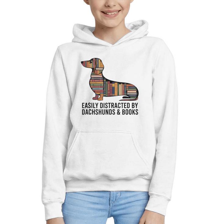 Dachshund Dog Dachshund Decor Books Nerds Dachshund Graphic Youth Hoodie