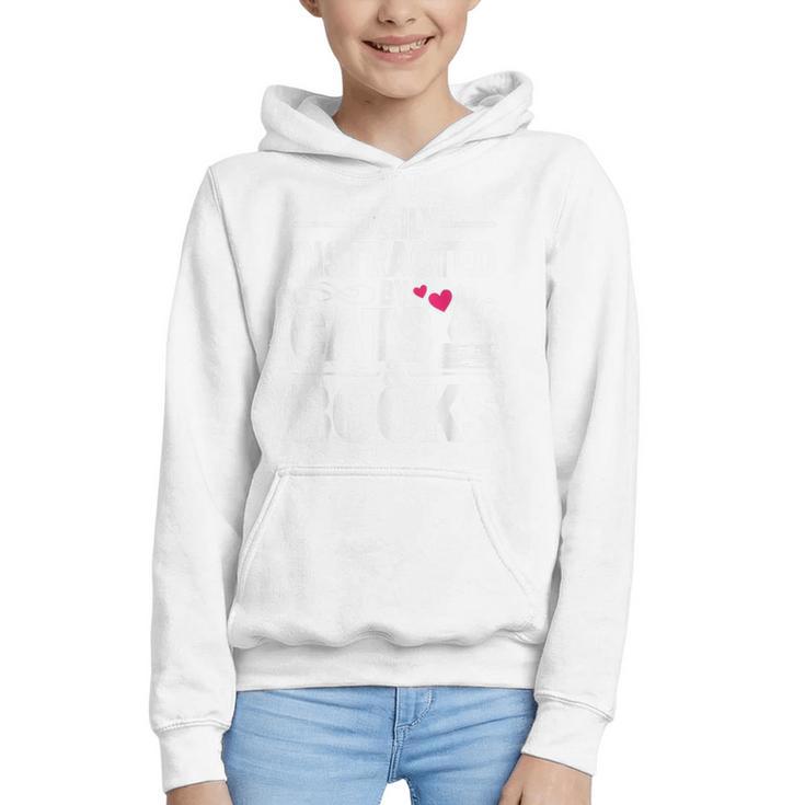 Easily Distracted By Cats And Books Cat & Book Lover Graphic Youth Hoodie
