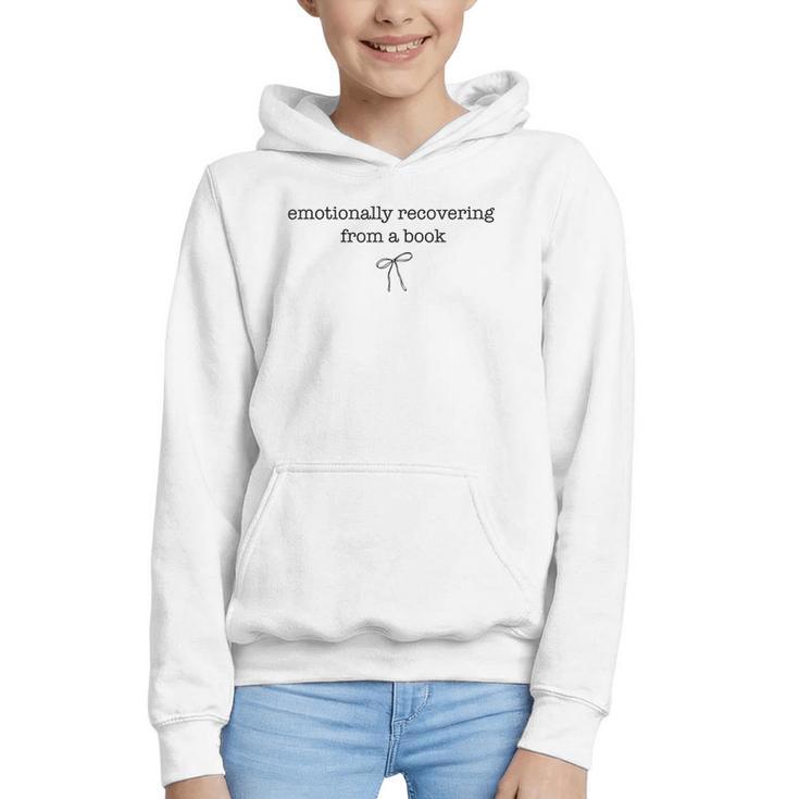 Emotionally Recovering From a Book Subtle Book Lover Graphic Youth Hoodie