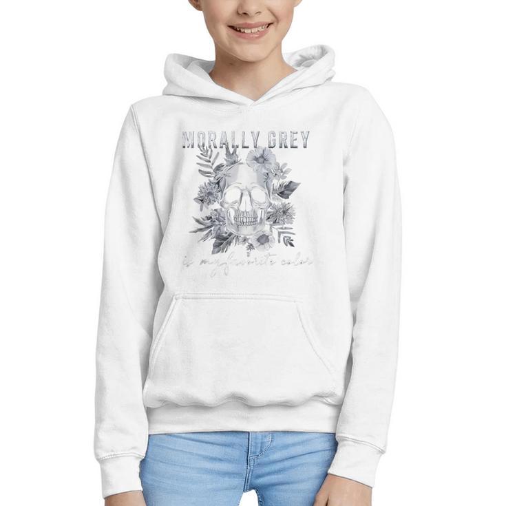 Morally Grey Is My Favorite Color Morally Grey Book Club Graphic Youth Hoodie