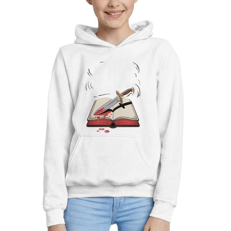 Murder Mystery And a Cup Of Tea Book Humor Graphic Youth Hoodie