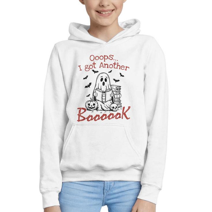 Oops I Got Another Book Boo Ghost Read Book Graphic Youth Hoodie