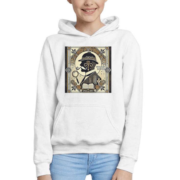 Poirot Mystery Books Vintage Detective Premium Tri-Blend Graphic Youth Hoodie