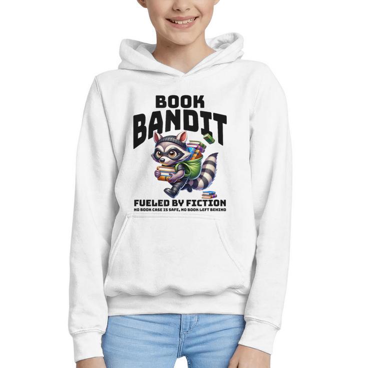 Racoon-Bookworm-Book Bandit-Fueled By Fiction Graphic Youth Hoodie