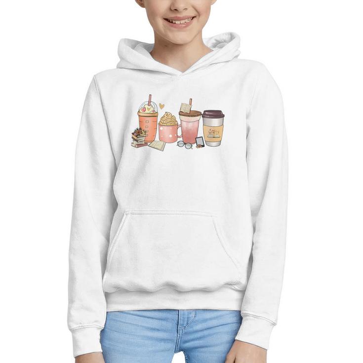 Reading Tea Coffee And Books Graphic Youth Hoodie