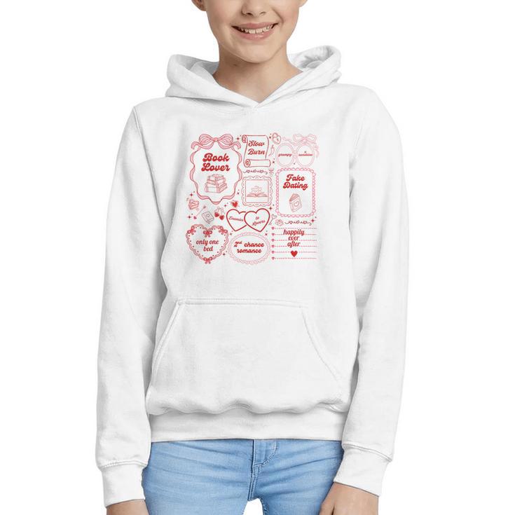 Romance Book Tropes Graphic Youth Hoodie