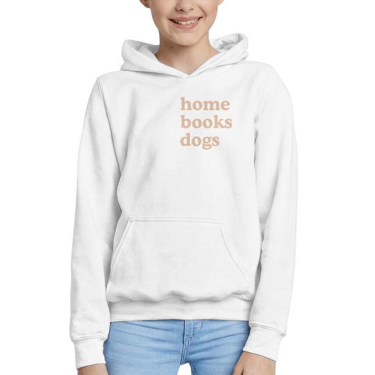 Stay Home Read Books Love Dogs Graphic Youth Hoodie