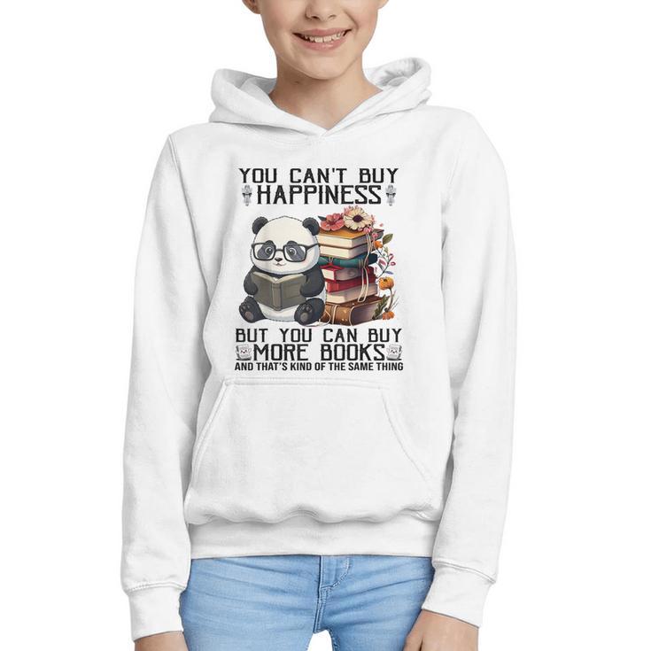Teacher Bookworm Book Lover Panda Reading Book Librarian Tee Graphic Youth Hoodie