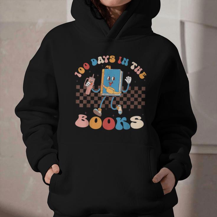100 Days In The Books Celebration Retro School Graphic Youth Hoodie
