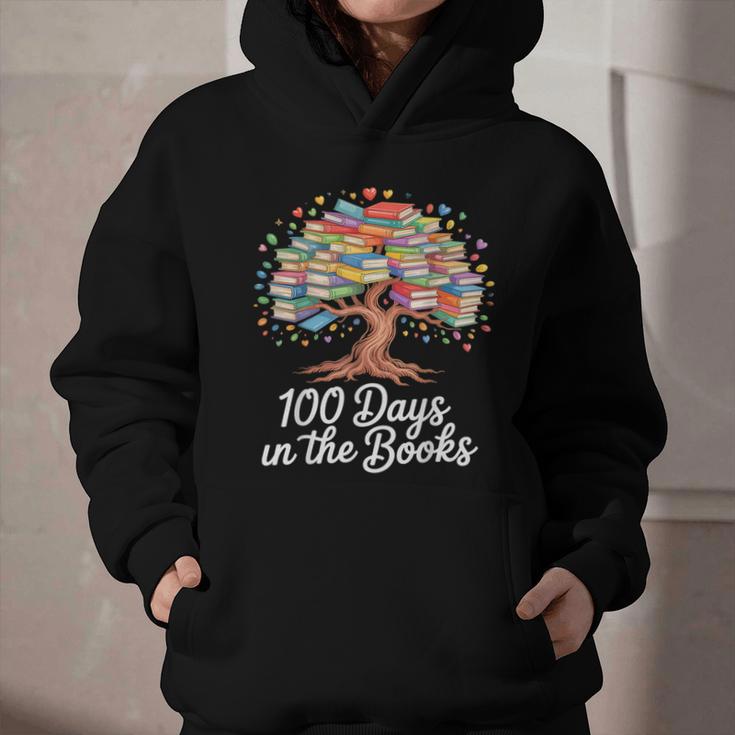 100th Day Of School Books Tree Reading Graphic Youth Hoodie 100th Day Of School Books Tree Reading Graphic Youth Hoodie