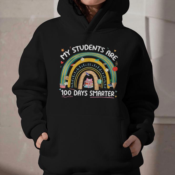 100th Day Of School Teachers Students Women Floral Books Graphic Youth Hoodie