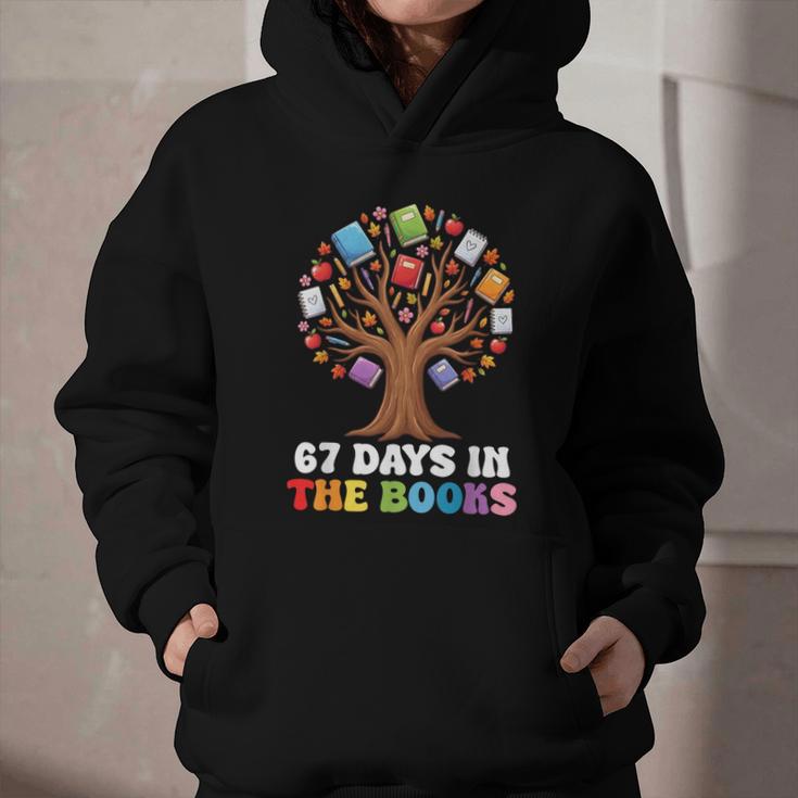 67 Days In The Books Reading Teacher 67th Day Of School Kids Graphic Youth Hoodie 67 Days In The Books Reading Teacher 67th Day Of School Kids Graphic Youth Hoodie