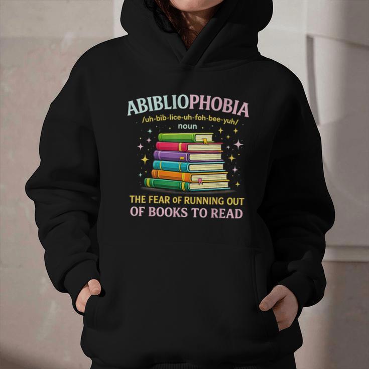 Abibliophobia Bibliophilia Abibliophobia Book Lovers Graphic Youth Hoodie