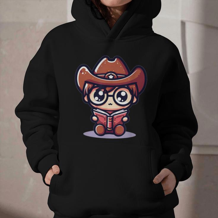 Adorable Book Lover Cowboy With Reading Glasses Cute Graphic Youth Hoodie Adorable Book Lover Cowboy With Reading Glasses Cute Graphic Youth Hoodie