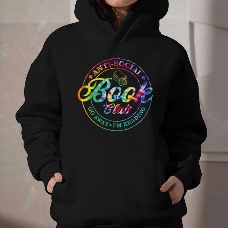 Anti Social Book Club Go Away I'm Reading Book Tie Dye Graphic Youth Hoodie