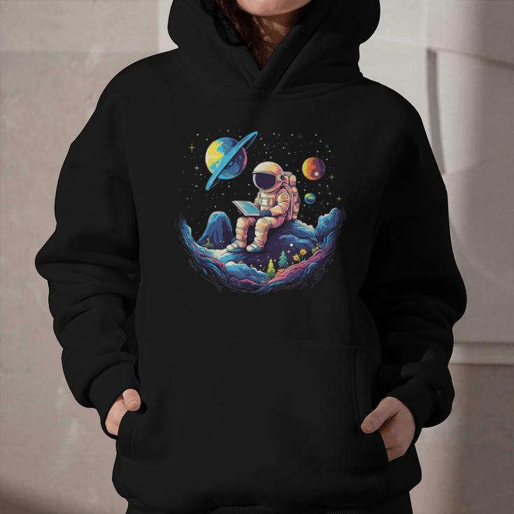 Astronaut Reading Book In Space Books Lover Bookworm Graphic Youth Hoodie