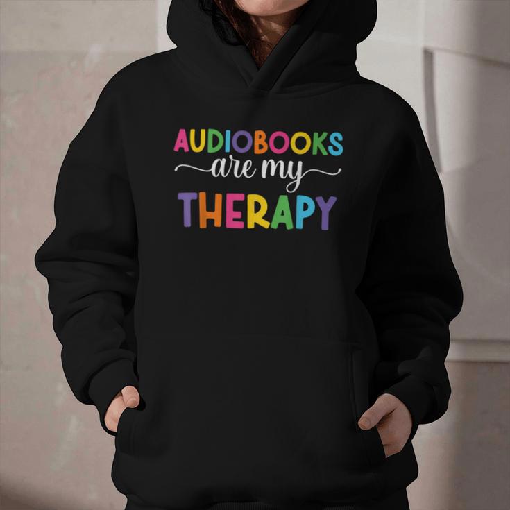Audiobooks Are My Therapy Book Lover Audiobook Women Graphic Youth Hoodie