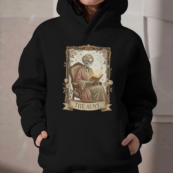 The Aunt Tarot Card Women Skeleton Aunty Book Lover Graphic Youth Hoodie The Aunt Tarot Card Women Skeleton Aunty Book Lover Graphic Youth Hoodie