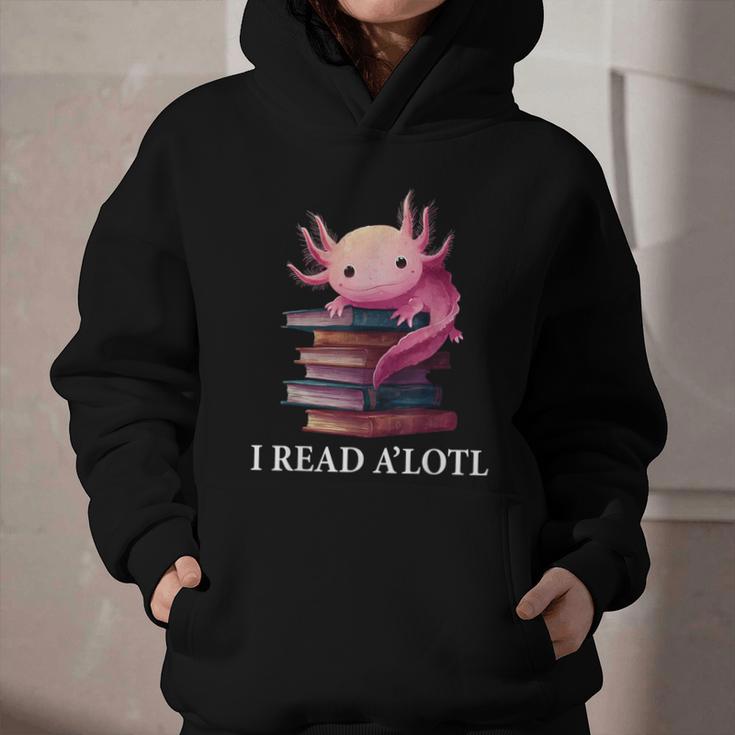 Axolotl Book Lover Librarian Reading Library Readers Graphic Youth Hoodie