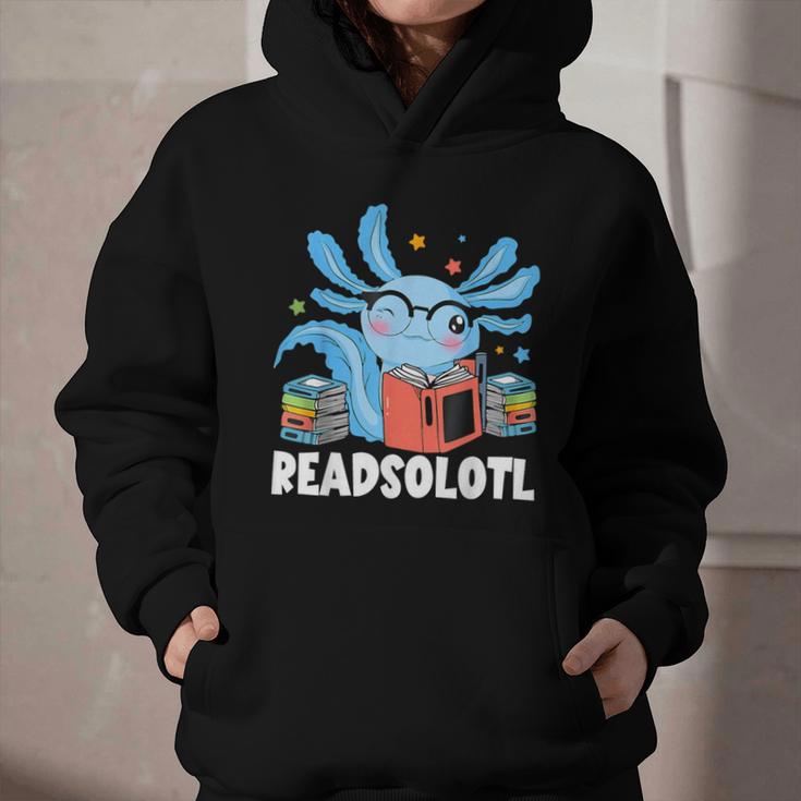 Axolotl Read Book Kawaii Reading Books For Men Women Graphic Youth Hoodie