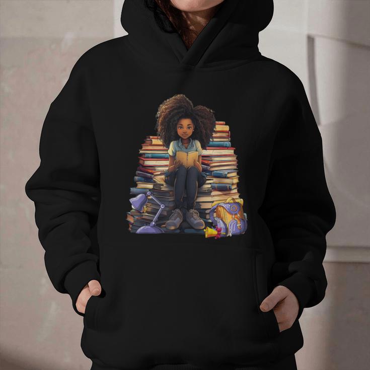 Back To School Afro Melanin Girl Reading Book Bookworm Graphic Youth Hoodie Back To School Afro Melanin Girl Reading Book Bookworm Graphic Youth Hoodie