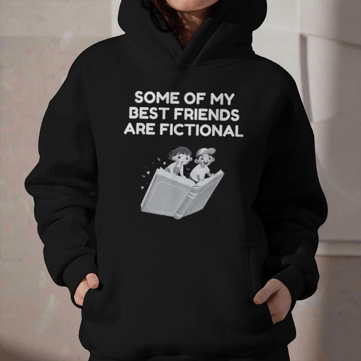 Some Of My Best Friends Are Fictional Book Lover Nerd Graphic Youth Hoodie