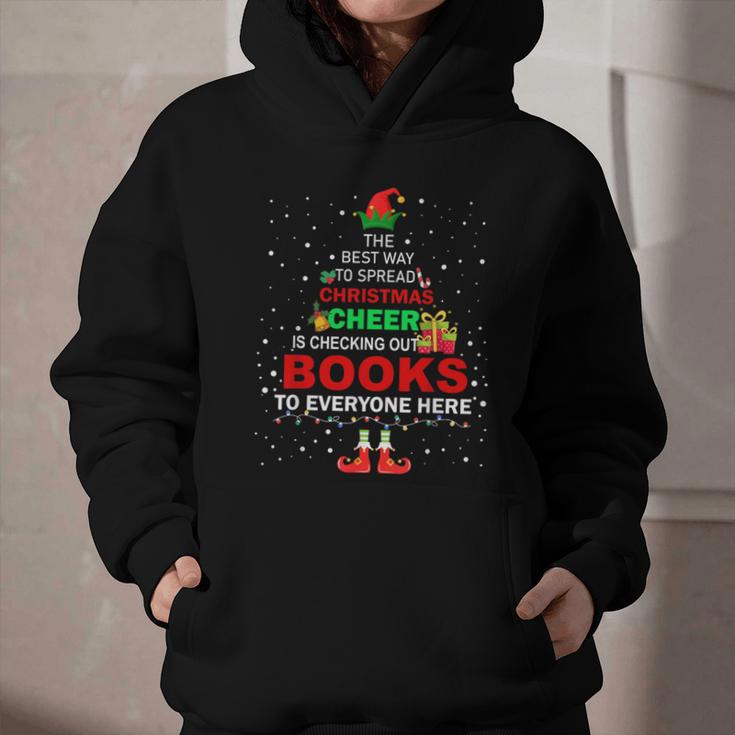 The Best Way To Spread Christmas Cheer Is Checking Out Books Graphic Youth Hoodie
