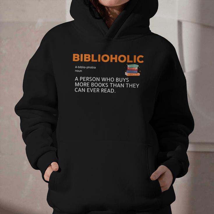 Biblioholic Definition Reading Nerd Book Lovers Geek Graphic Youth Hoodie