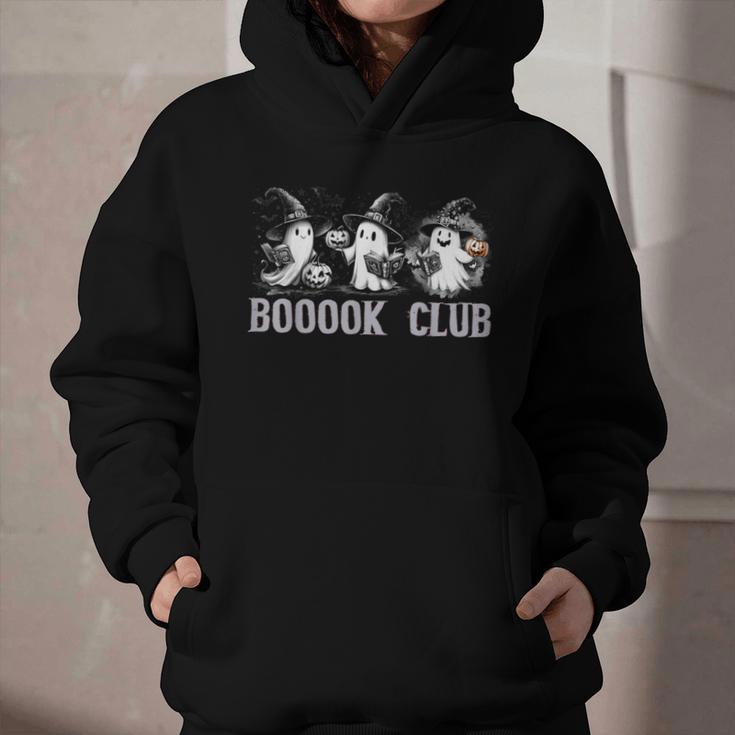 Boo Ghost Books Book Club Halloween Women School Teacher Graphic Youth Hoodie