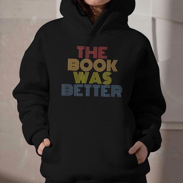 The Book Was Better Retro 70s Vintage Graphic Youth Hoodie The Book Was Better Retro 70s Vintage Graphic Youth Hoodie