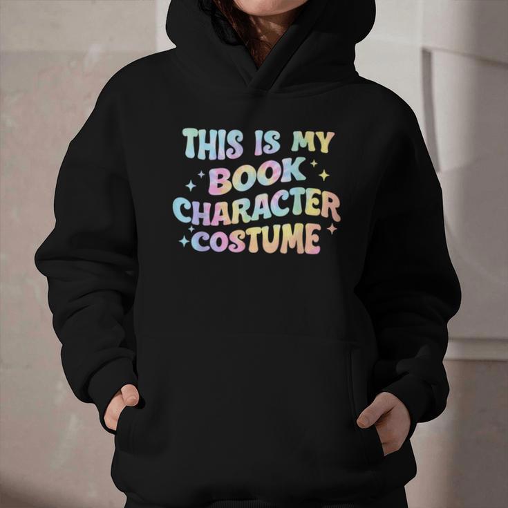 This Is My Book Character Costume Book Lover Groovy Graphic Youth Hoodie